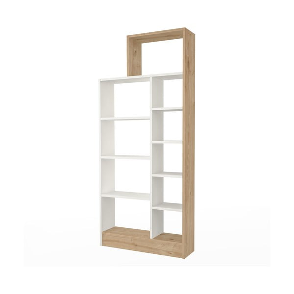 Бял шкаф за книги от бор 75x171 cm Zerre - Gauge Concept