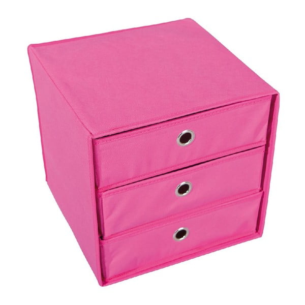 Růžový úložný box se zásuvkami 13Casa Lolly