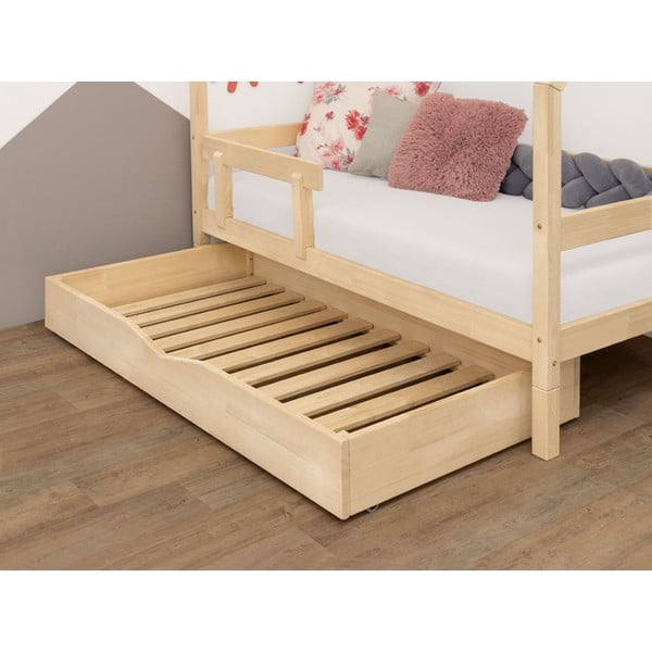 Дървено чекмедже под леглото с решетка Buddy, 80 x 140 cm - Benlemi