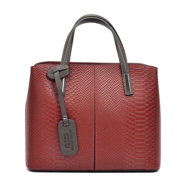 Червена кожена чанта Cecilio - Roberta M
