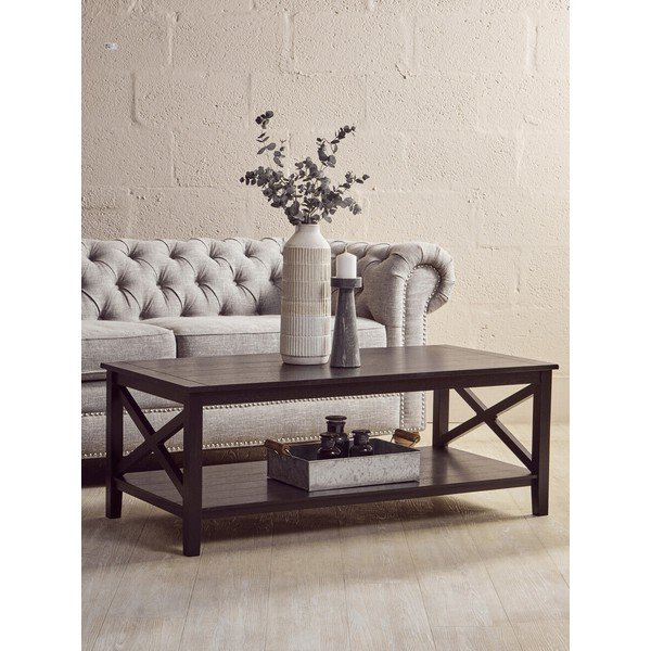 Черна масичка за кафе 60x120 cm Heritage – Premier Housewares-image-3