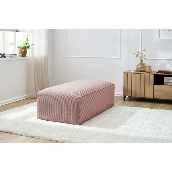 Розова модулна табуретка от рипсено кадифе Megeve – Bobochic Paris-image-4