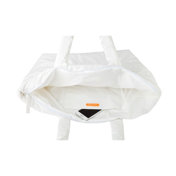 Бяла пухена плажна чанта - Sunnylife-image-2