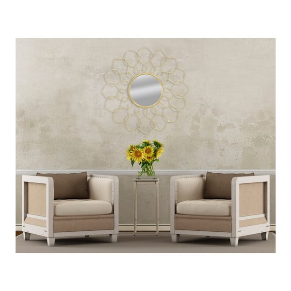 Огледало за стена в златисто, ⌀ 90 cm Girg - Mauro Ferretti-image-3