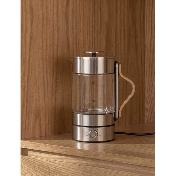Стъклена електрическа кана в сребрист цвят 1,2 l Emma – Stelton-image-2
