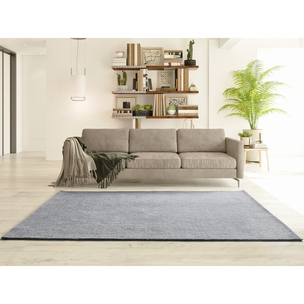 Сив килим от микрофибър 80x150 cm Coraline Liso – Universal-image-2