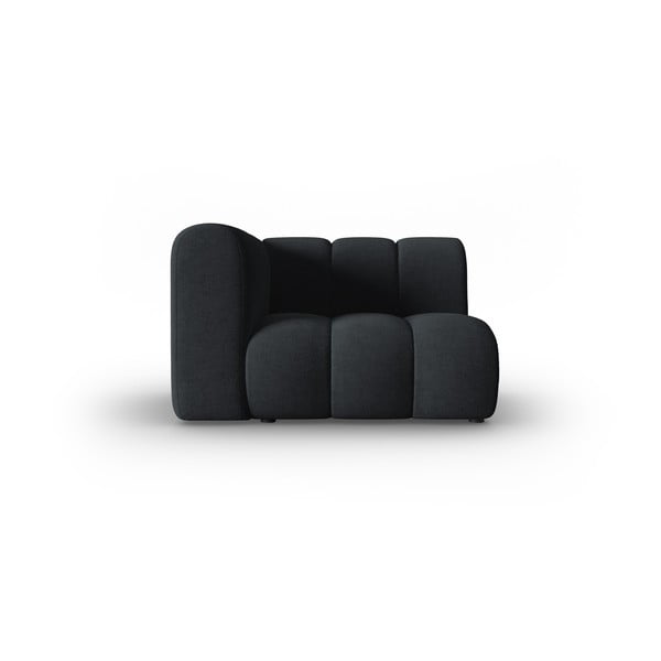 Черен модул за диван (ляв ъгъл) Lupine - Micadoni Home