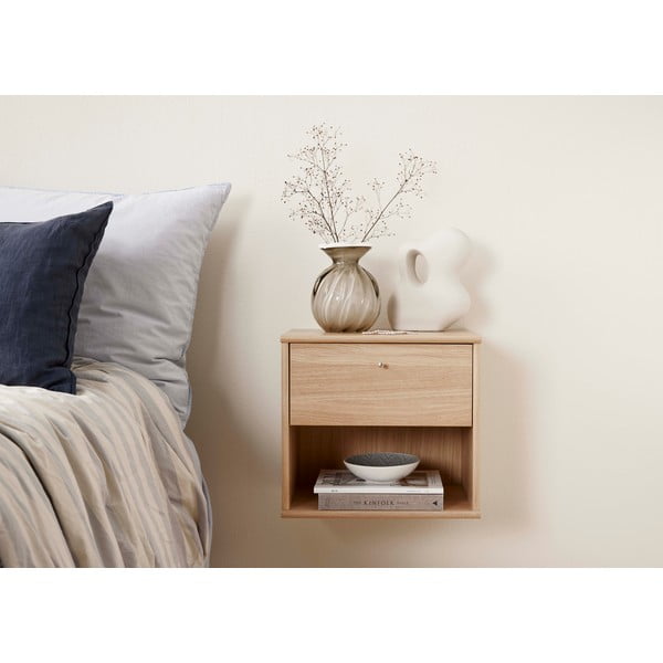 Висящо нощно шкафче с рафтове в дъбов декор Mistral - Hammel Furniture-image-1