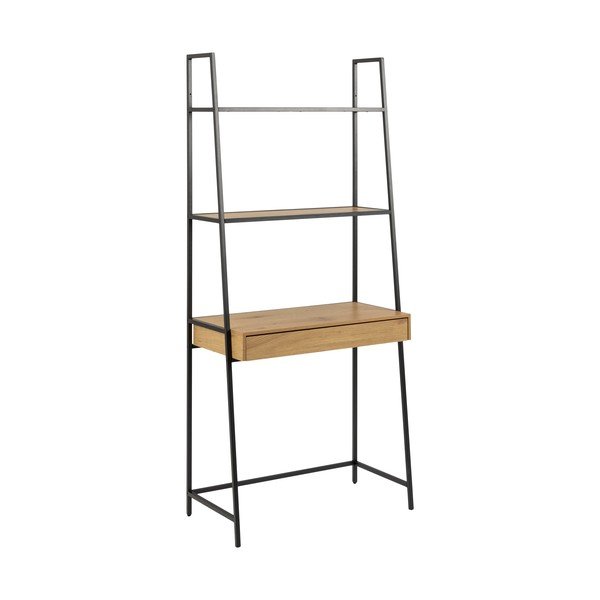 Черна етажерка в дъб 77x175 cm Seaford - Actona-image-2