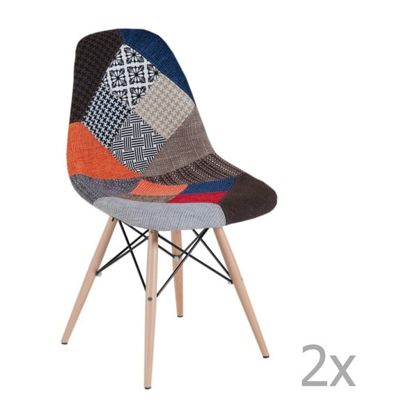 Sada 2 patchworkových jídelních židlí Castagnetti Arle