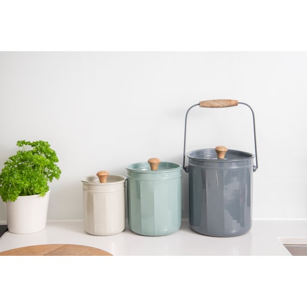 Стоманени контейнери за компостируеми отпадъци в комплект от 3 броя - Kitchen Craft-image-3