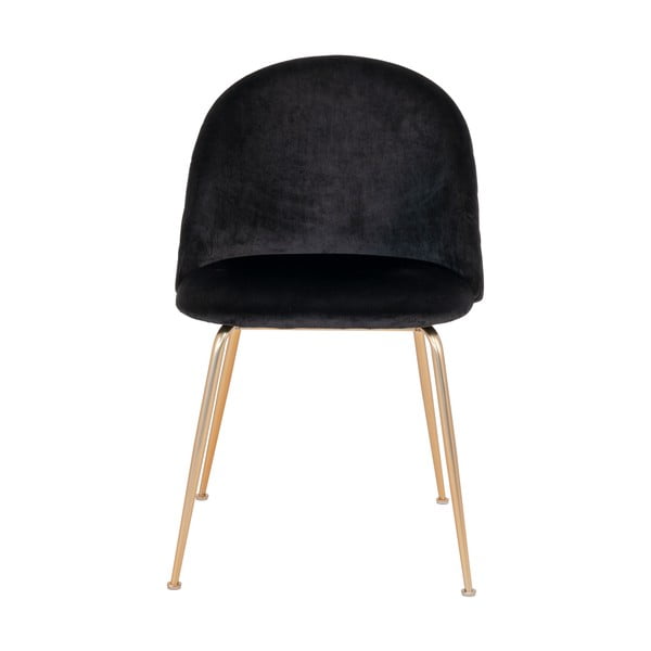 Черни кадифени трапезни столове в комплект от 2 броя Geneve - House Nordic-image-1