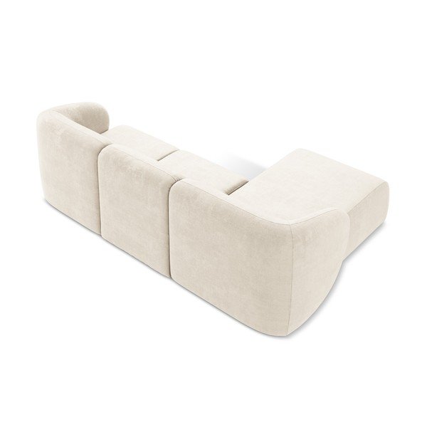 Бежов шенилов ъглов диван (ляв ъгъл) Lani – Makamii-image-3