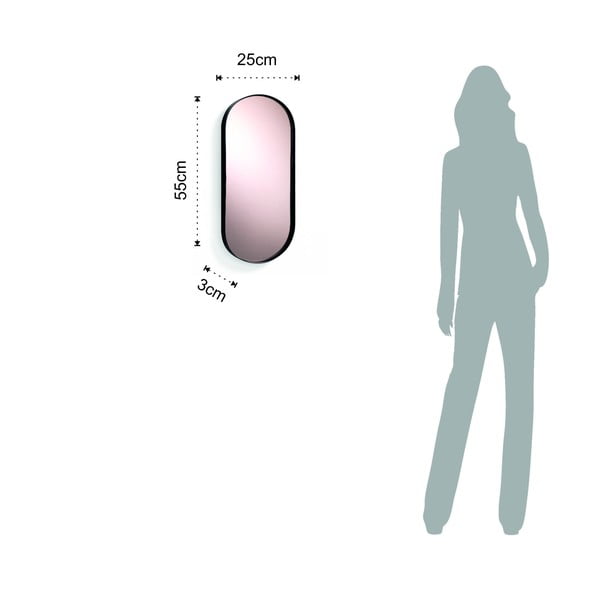 Овално стенно огледало , 25 x 55 cm Afterlight - Tomasucci-image-2