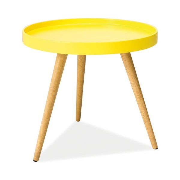 Konferenční stolek Toni 50 cm, žlutý