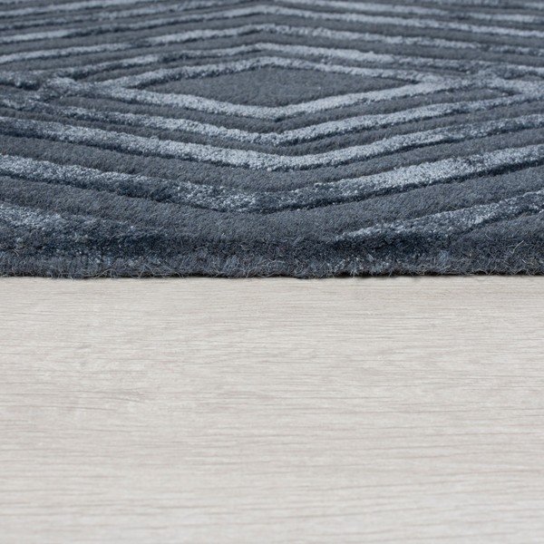 Син вълнен килим , 160 x 230 cm Diamonds - Flair Rugs-image-3