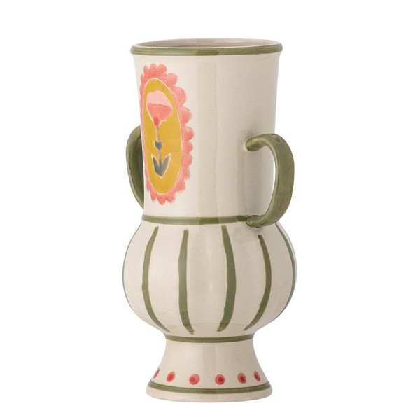 Бежова глинена ръчно рисувана ваза (височина 21 cm) Odina – Bloomingville-image-2