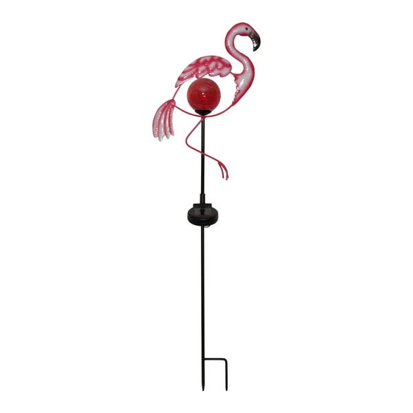 Solární venkovní světelná LED dekorace Best Season Flamingo