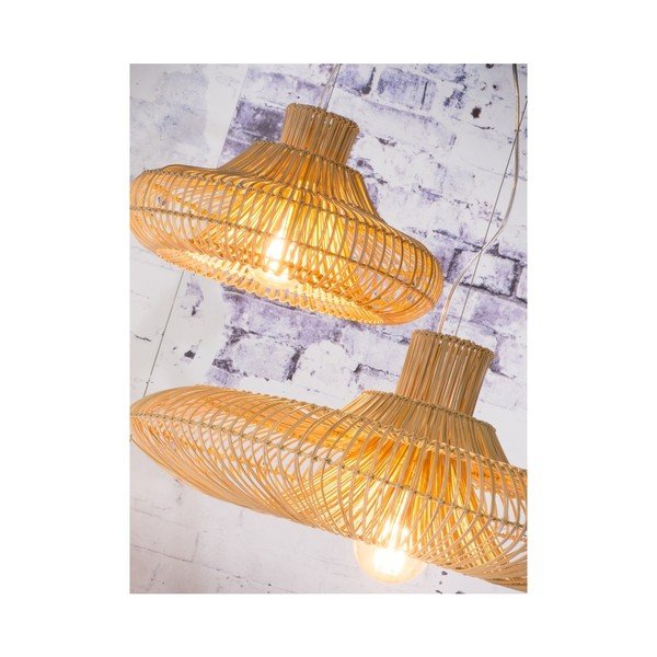 Окачено двойно осветително тяло от ратан , ⌀ 45 cm Kalahari - Good&Mojo-image-1