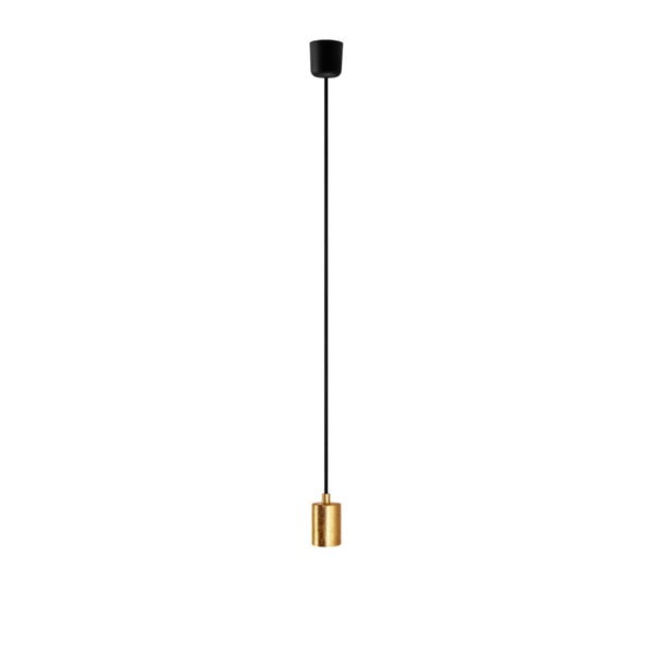 Černý závěsný kabel s objímkou ve zlaté barvě Bulb Attack Cero