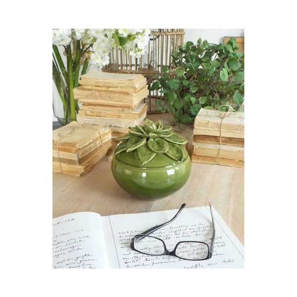 Zelená keramická dóza Orchidea Milano Cactus, ⌀ 18 cm