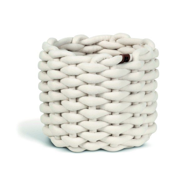 Текстилна кошница ø 21x17 cm Peach Skin Round S – Bigso