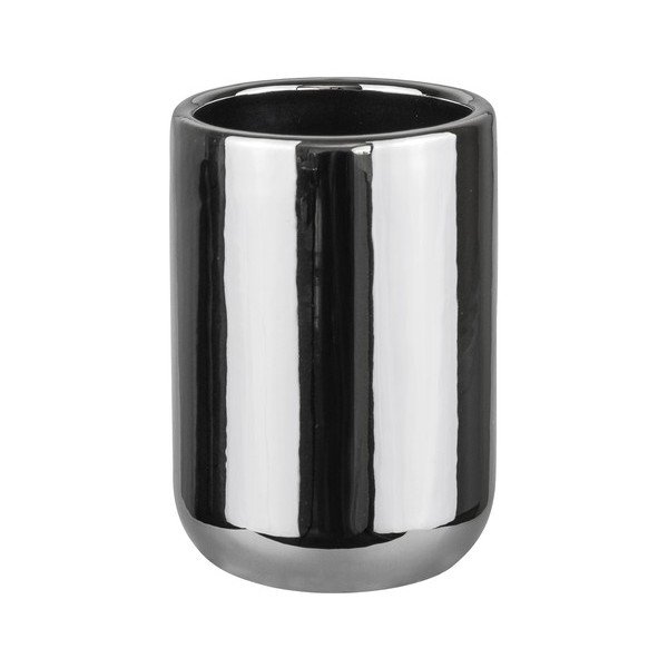 Керамична чаша за четки за зъби в сребрист цвят Lotus – Mette Ditmer Denmark