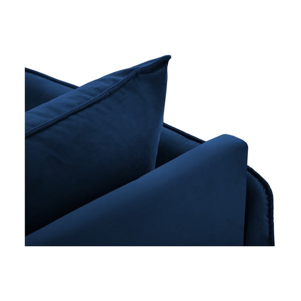 Стол за отдих от синьо кадифе (ляв ъгъл) Vienna - Cosmopolitan Design-image-4