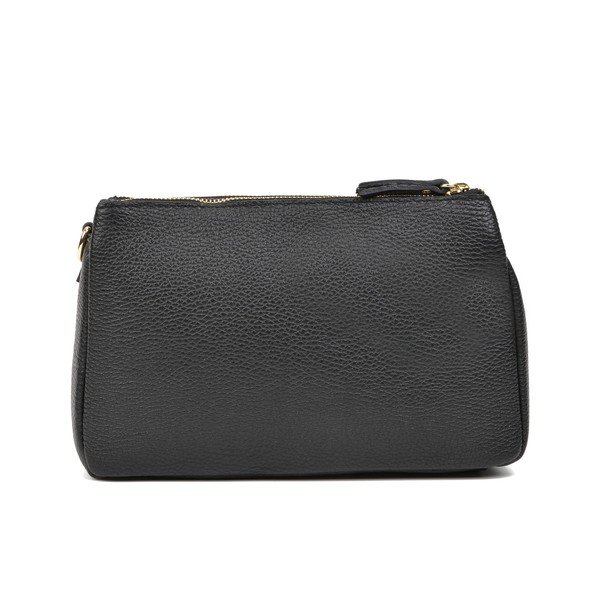 Kožená černá dámská kabelka přes rameno Carla Ferreri