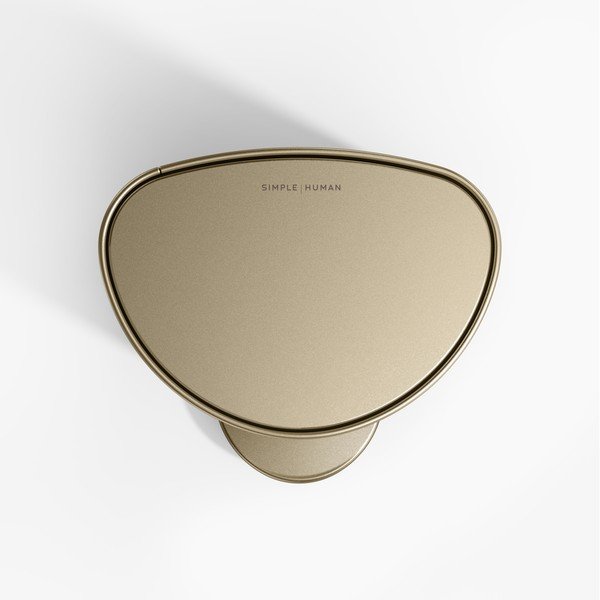 Матово златисто стоманено кошче за боклук с педал 6 l – simplehuman-image-4