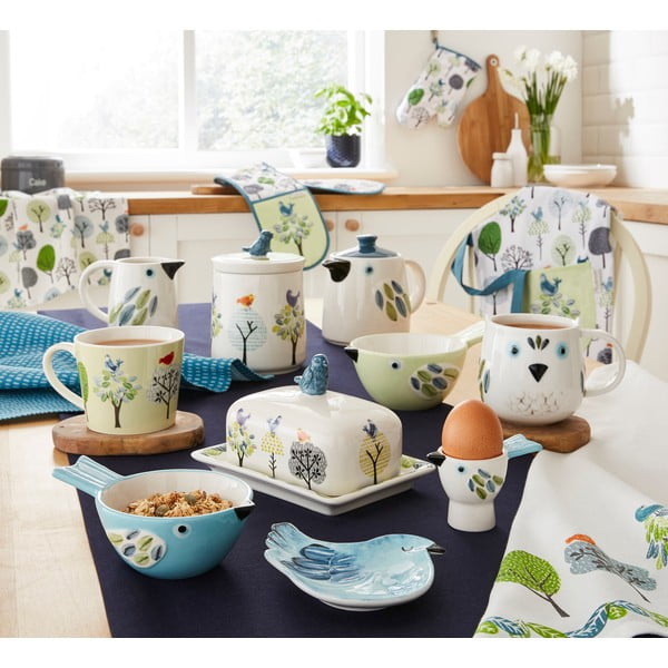 Керамична кутия за масло Forest Birds - Cooksmart ®-image-1