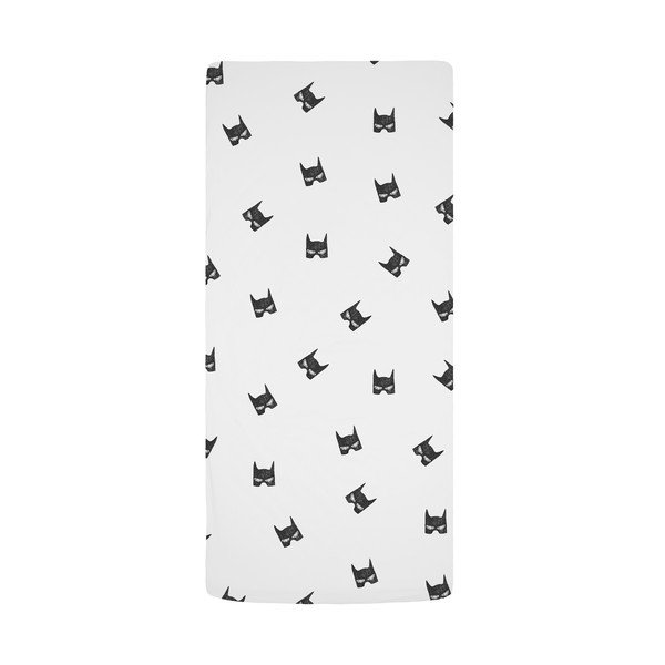 Черно-бял еластичен чаршаф за детско креватче от памучен сатен 60x120 cm Be a Hero – Butter Kings