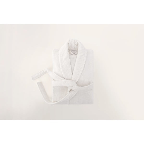 Бял памучен халат за баня размер S/M - Foutastic