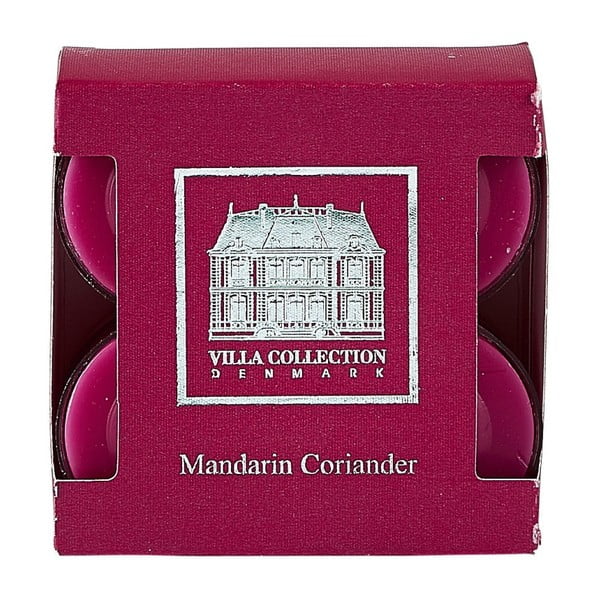 Комплект от 8 чаени свещи с аромат на кориандър и мандарина - Villa Collection