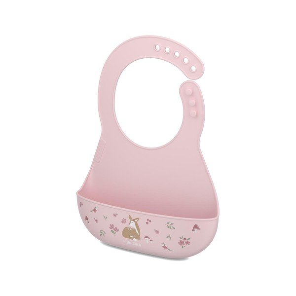 Светлорозов силиконов детски лигавник Fairy Garden – Mepal