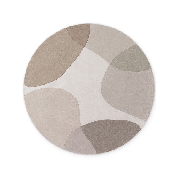 Бежов ръчно изработен вълнен кръгъл килим ø 160 cm Hackney Clarissa – Ted Baker