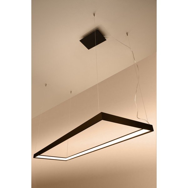 Черно метално LED висящо осветително тяло TUULA – Thoro-image-1