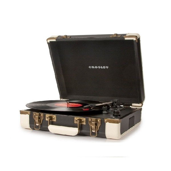 Изпълнителен Deluxe черен и бежов грамофон - Crosley