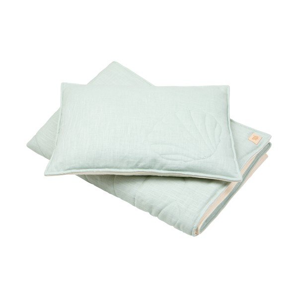 Зелен ленен комплект за детско легло Mint - Moi Mili-image-2