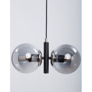 Черно висящо осветително тяло със стъклен абажур Monera – Squid Lighting