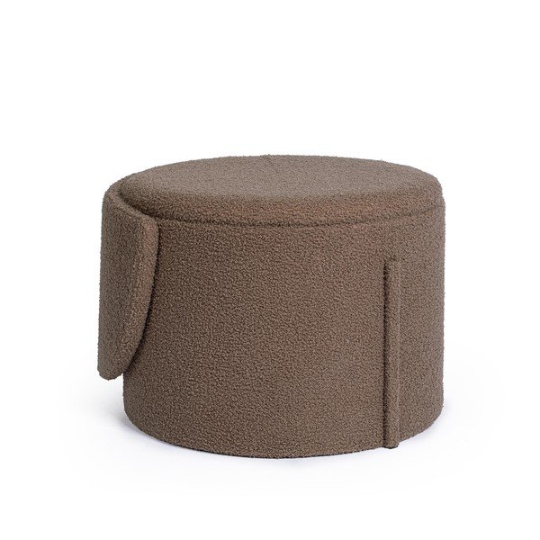 Кафяво-сива табуретка от прежда с примки от букле Anthea – Yes Everyday-image-4