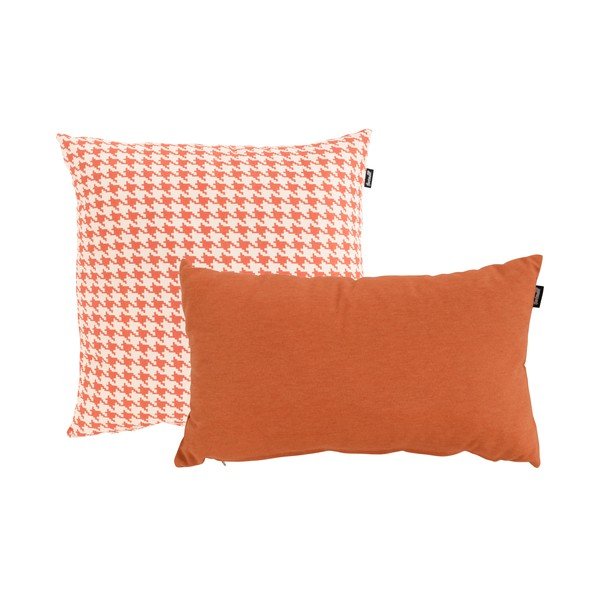 Оранжево-бяла външна възглавница , 50 x 50 cm Poule - Hartman-image-2