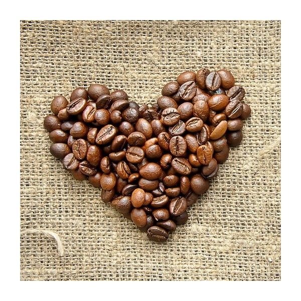 Obraz Kávové srdíčko, 28x28 cm