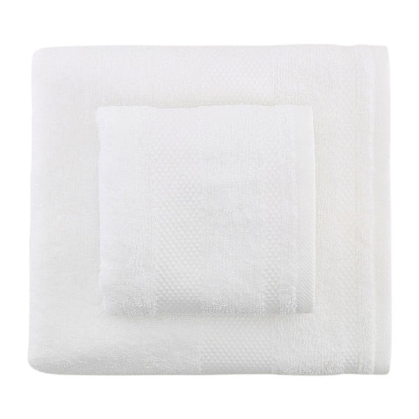 Sada 2 bílých bavlněných ručníků Tommy
