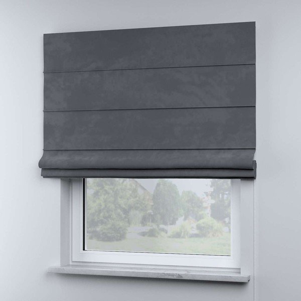 Сива римска щора 170x130 cm Posh Velvet - Yellow Tipi-image-1