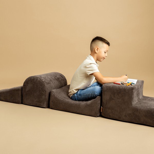 Велурена катерушка от пяна в цвят каки 250x45x30 cm Montessori – Meowbaby-image-4