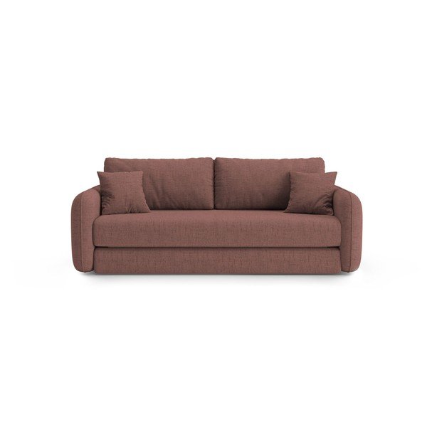 Тъмнорозов сгъваем диван 225 cm – Micadoni 