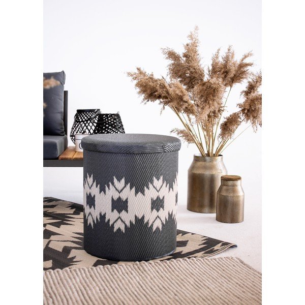 Šedý venkovní puf s úložným prostorem Fab Hab Miramar Gray-image-2