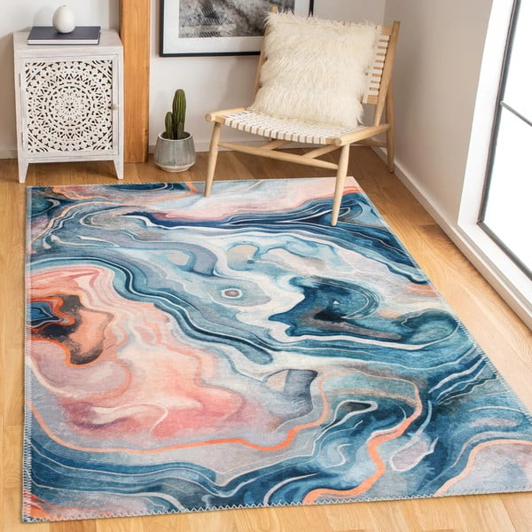 Синьо-розова пътека подходяща за пране 80x200 cm Colors of Joy – Vitaus-image-1