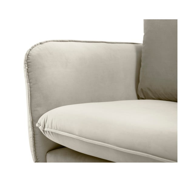 Бежов кадифен диван , 160 см Florence - Cosmopolitan Design-image-4